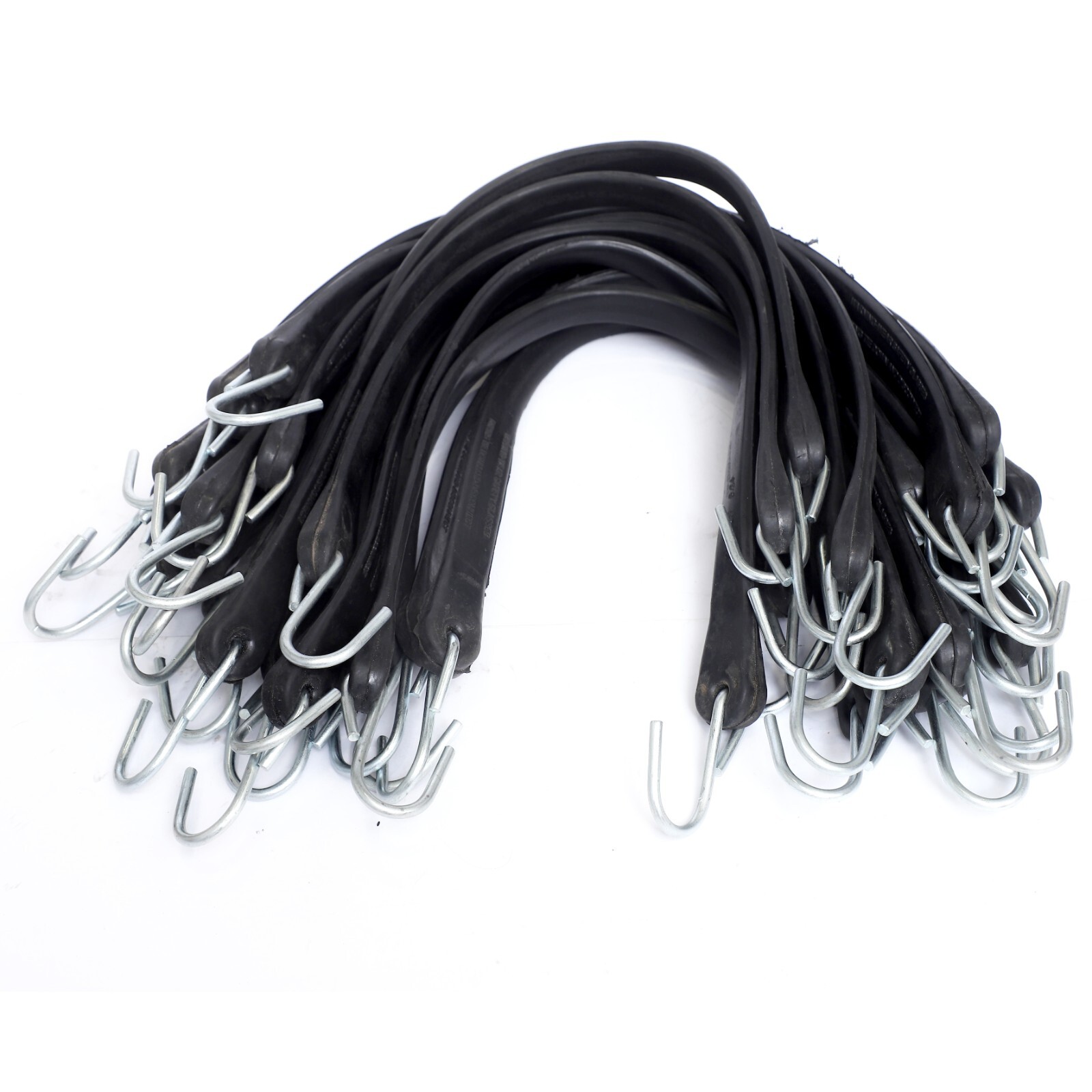10-Pack 9" Tarp Straps Waterproof Natural Rubber Bungee Tie Down Cords