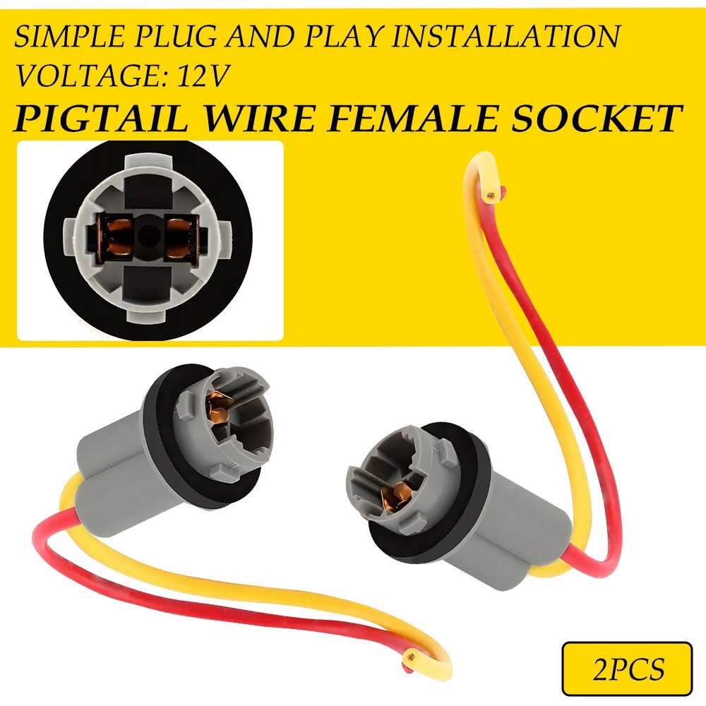 Universal Wire Pigtail Socket Female 194 Front PGS Marker T10 Side Light Plug L