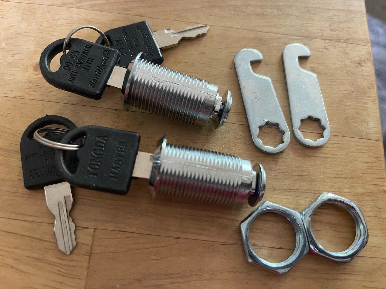 (Lot Of 2). Replacement Cabinet, Toolbox, Etc Locks With Keys