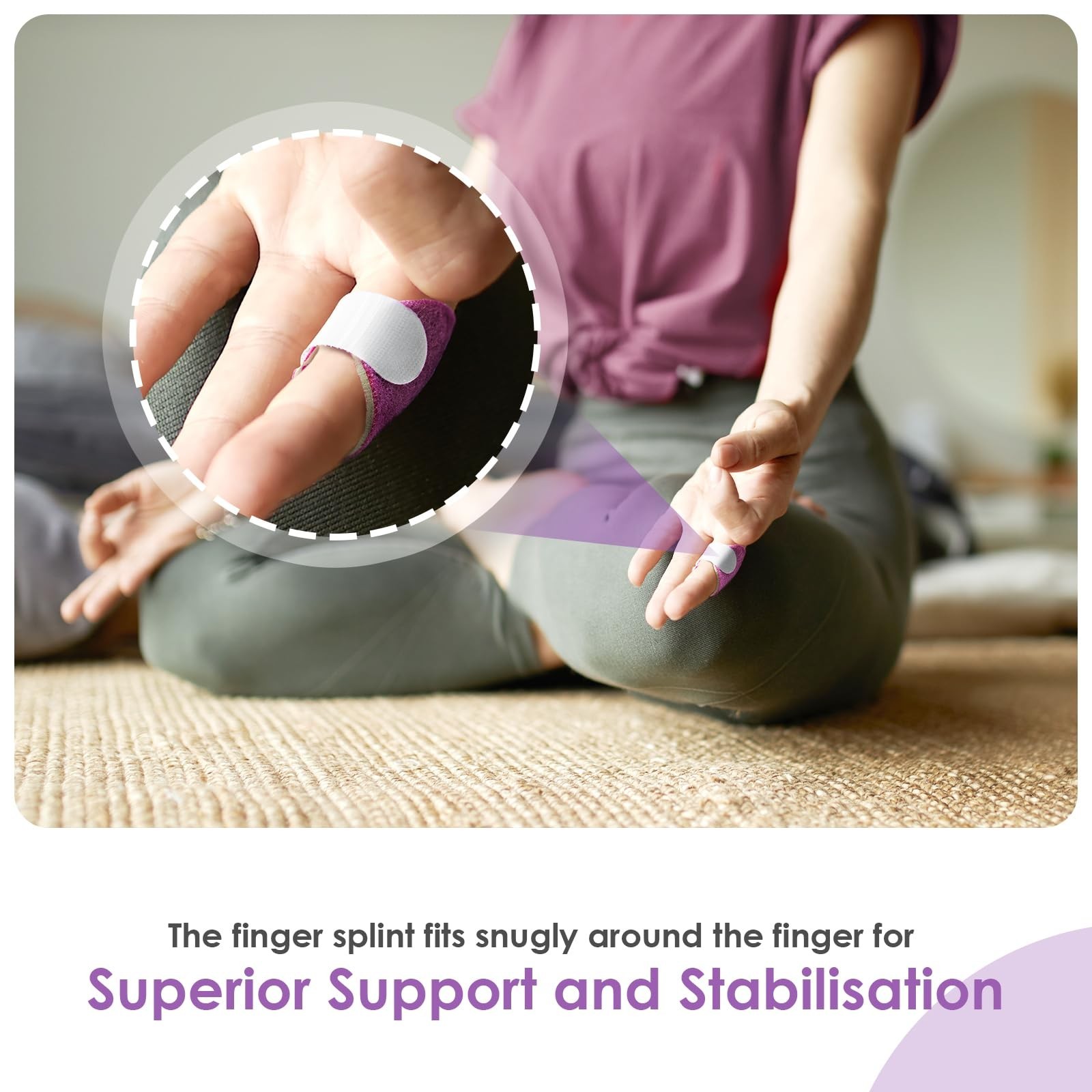 6 Pcs Colourful Trigger Finger Splints, Finger Sleeves for Finger Support and...