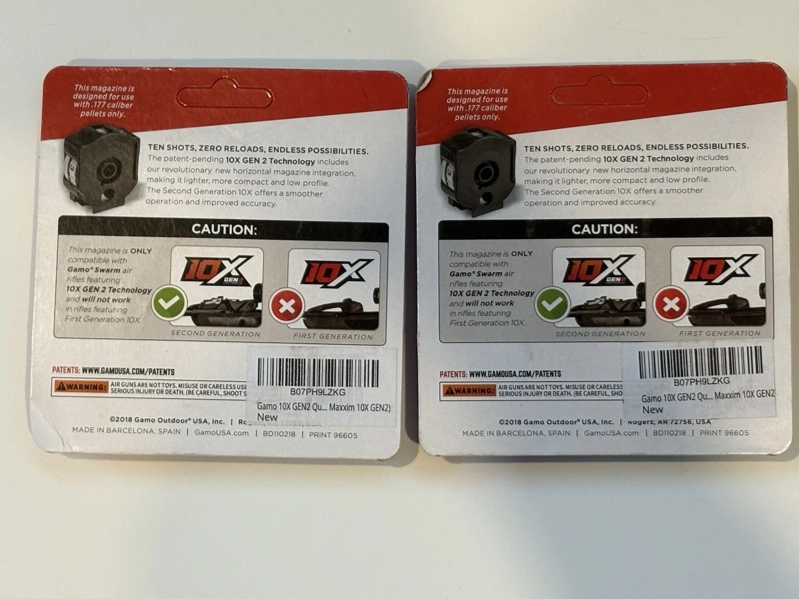 Gamo 10x Gen2 Rapid Reload Magazine .177 CAL Pellet Air Gun NEW - 2 PACK