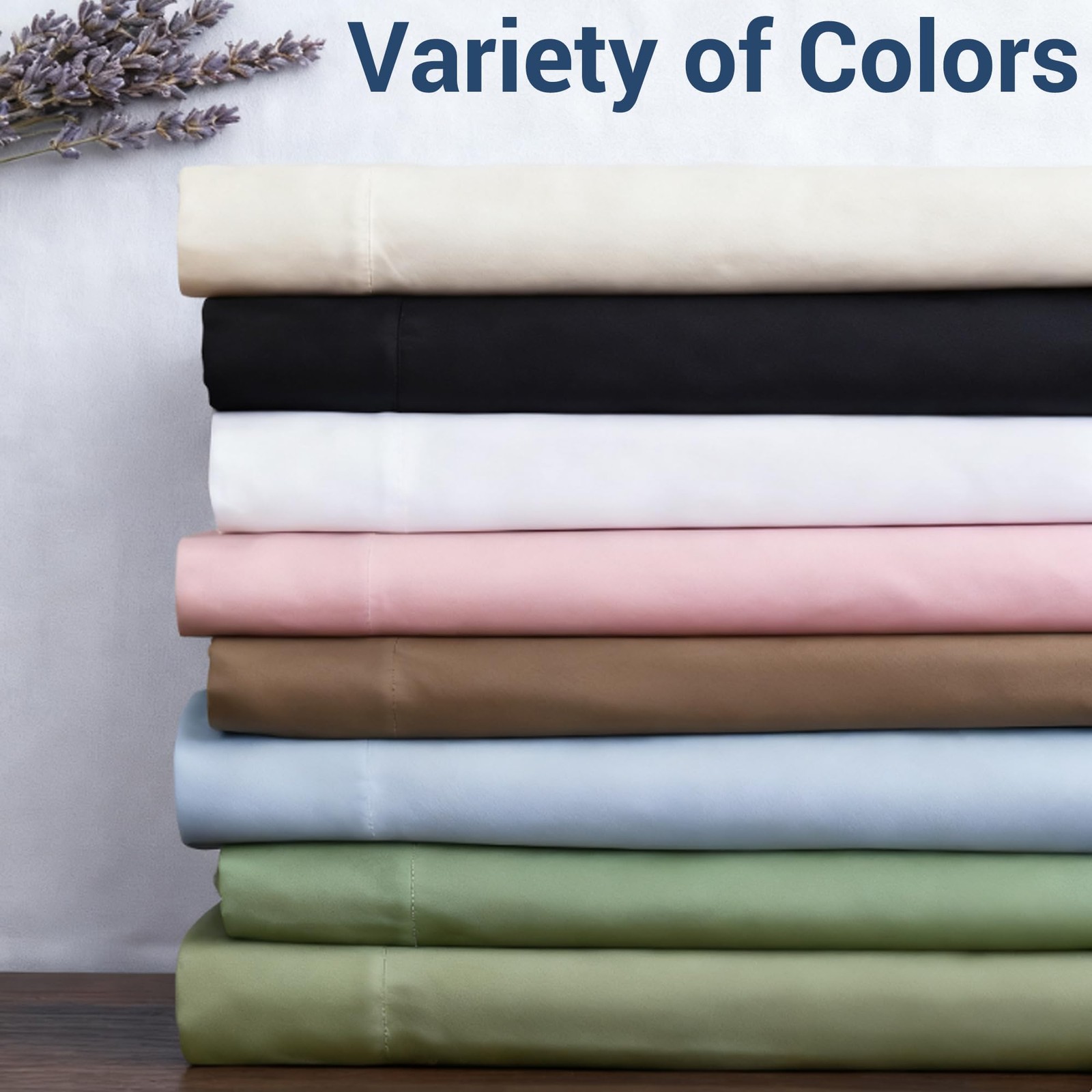 Twin Flat Sheet, Soft Brushed Microfiber Bedding, ColorCoded, 66"x96"