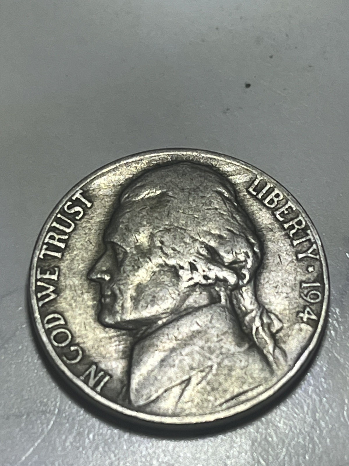 1946 Jefferson Nickel - Weak Strike / Strike Through on 6 in date