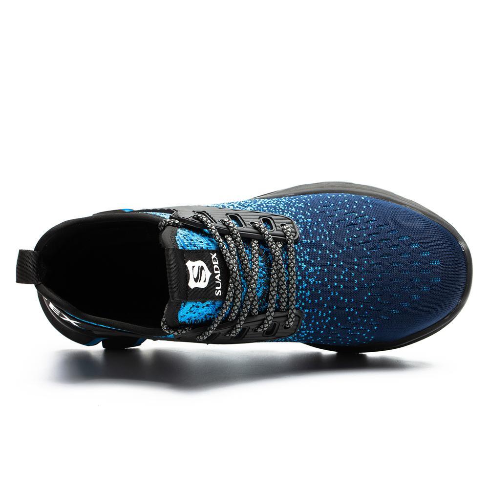 SUADEX Work Safety Shoes Steel Toe Sneakers Indestructible Composite Toe Blue US