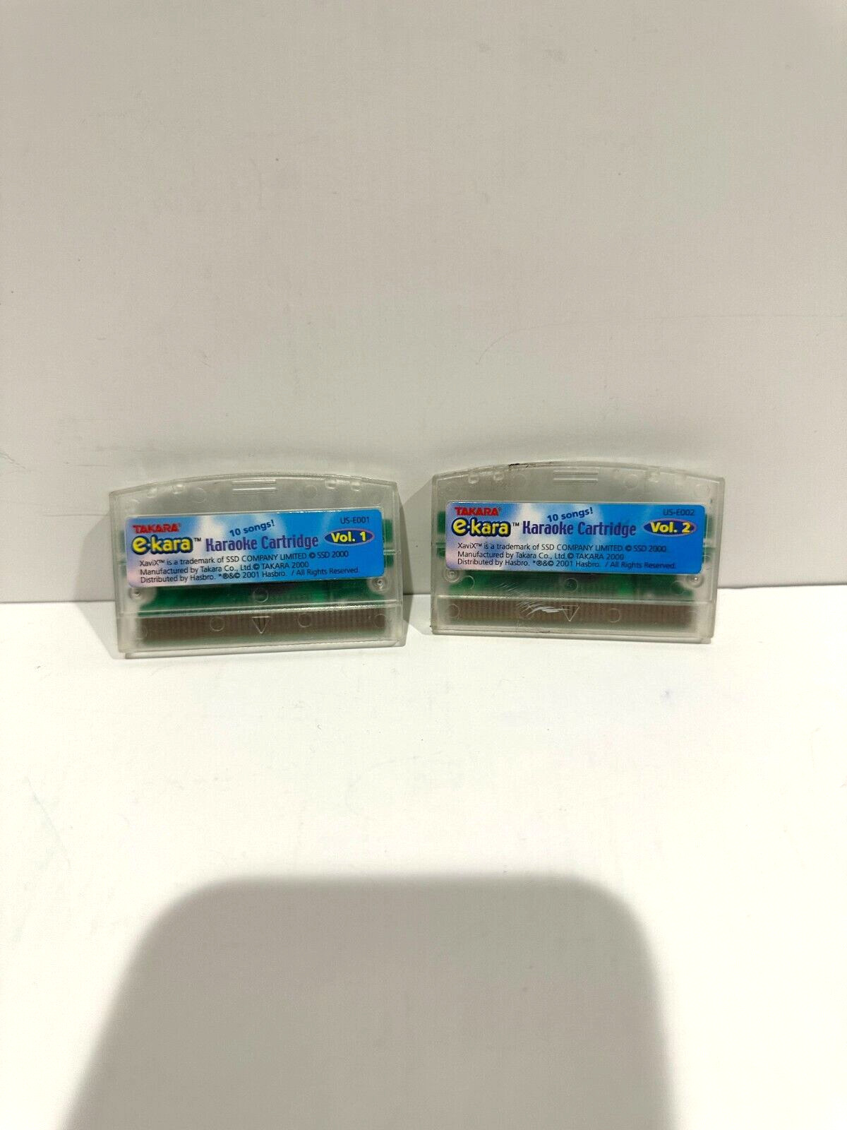 2001 E-KARA Real Karaoke Plug & Play Cartridge Takara Hasbro Vol 1 Vol 2 USED