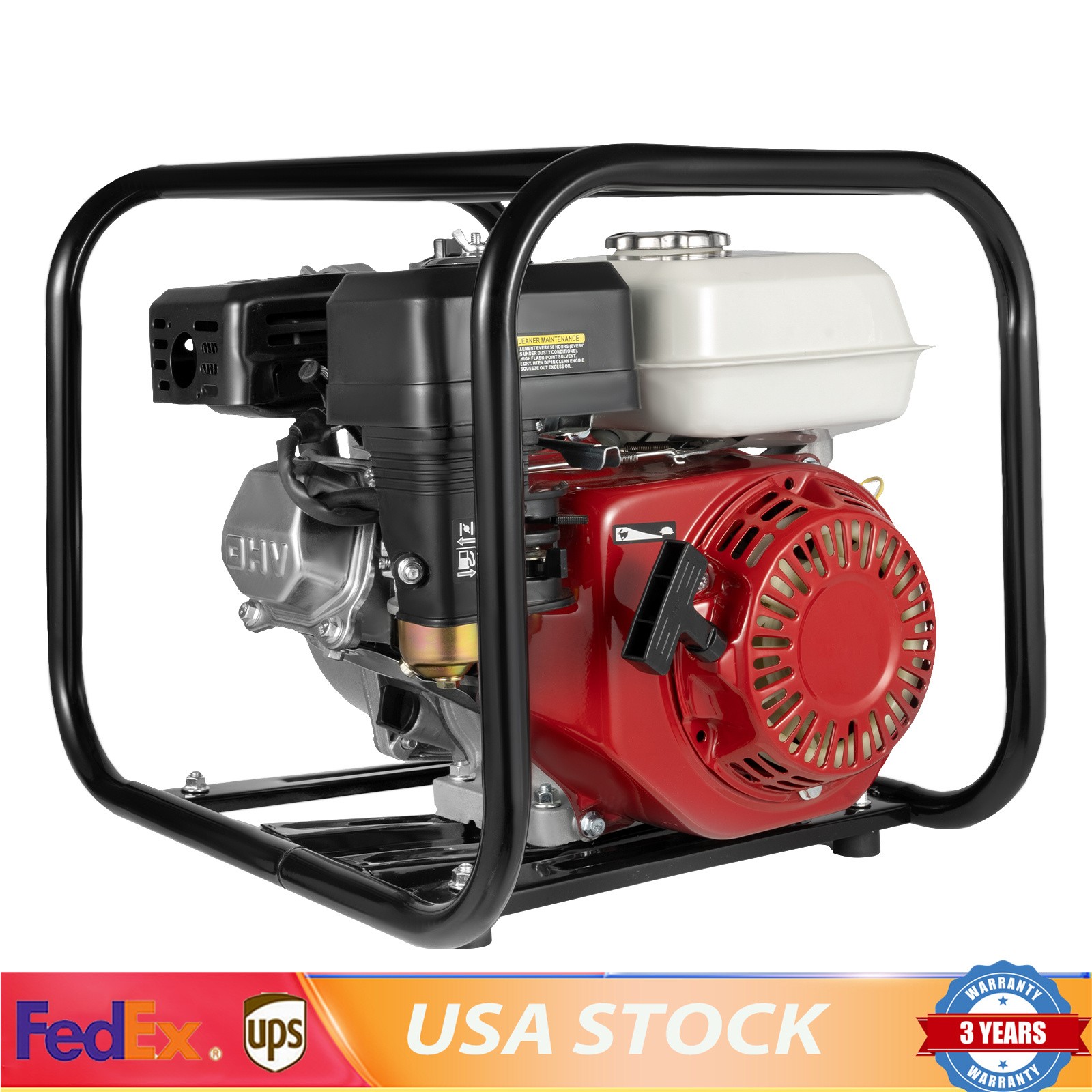 2" Inch 6.5HP Gas Water Semi Trash Pump Gas-Power Water Irrigation Transfer Pump