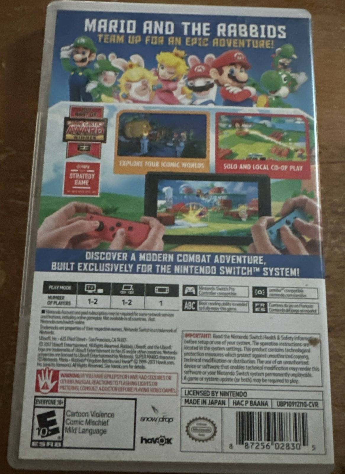Mario + Rabbids Kingdom Battle Replacement Case for Nintendo Switch Case Only