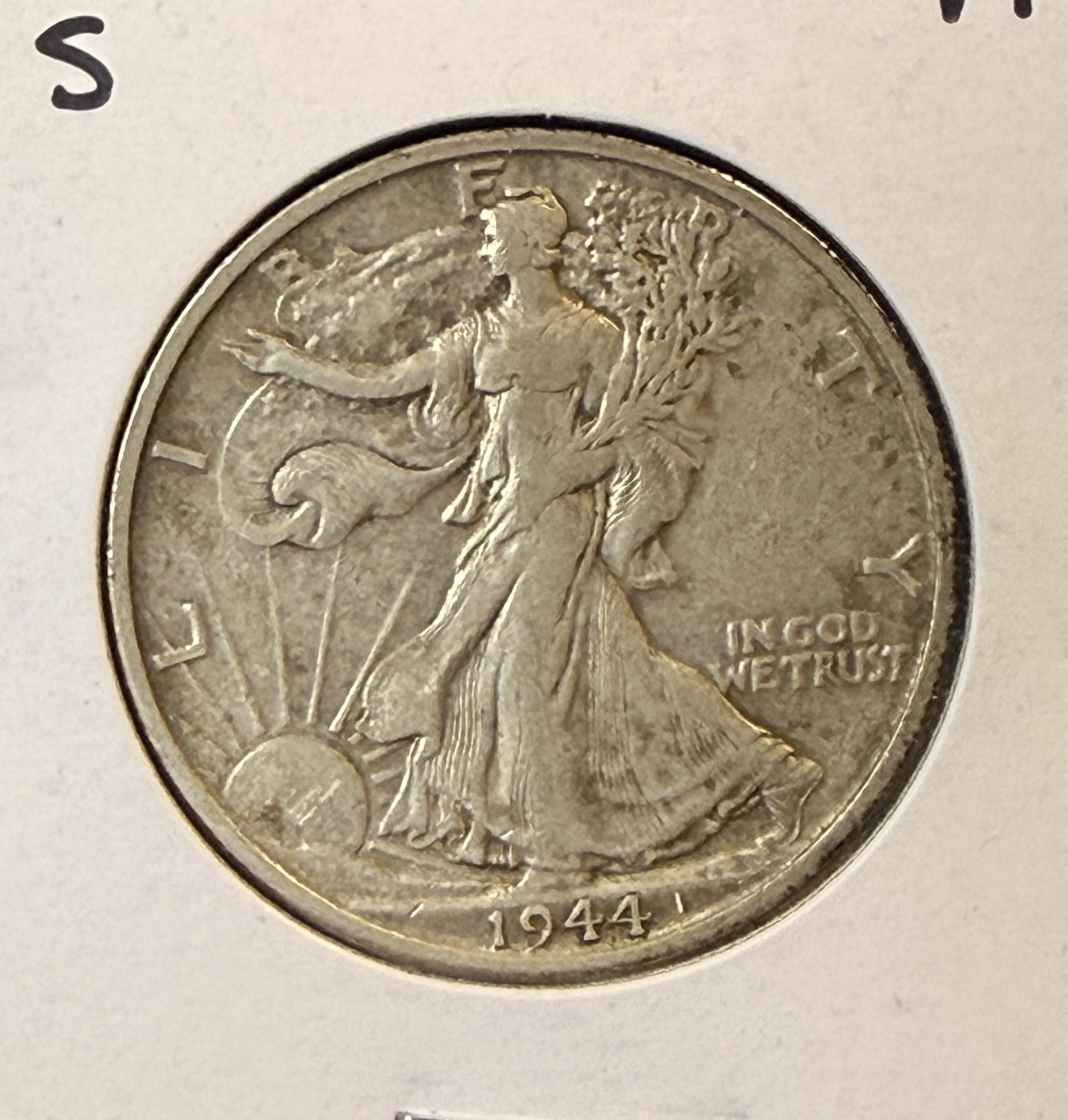 1944-S Walking Liberty Half Dollar, Nicely Circulated, (22329)