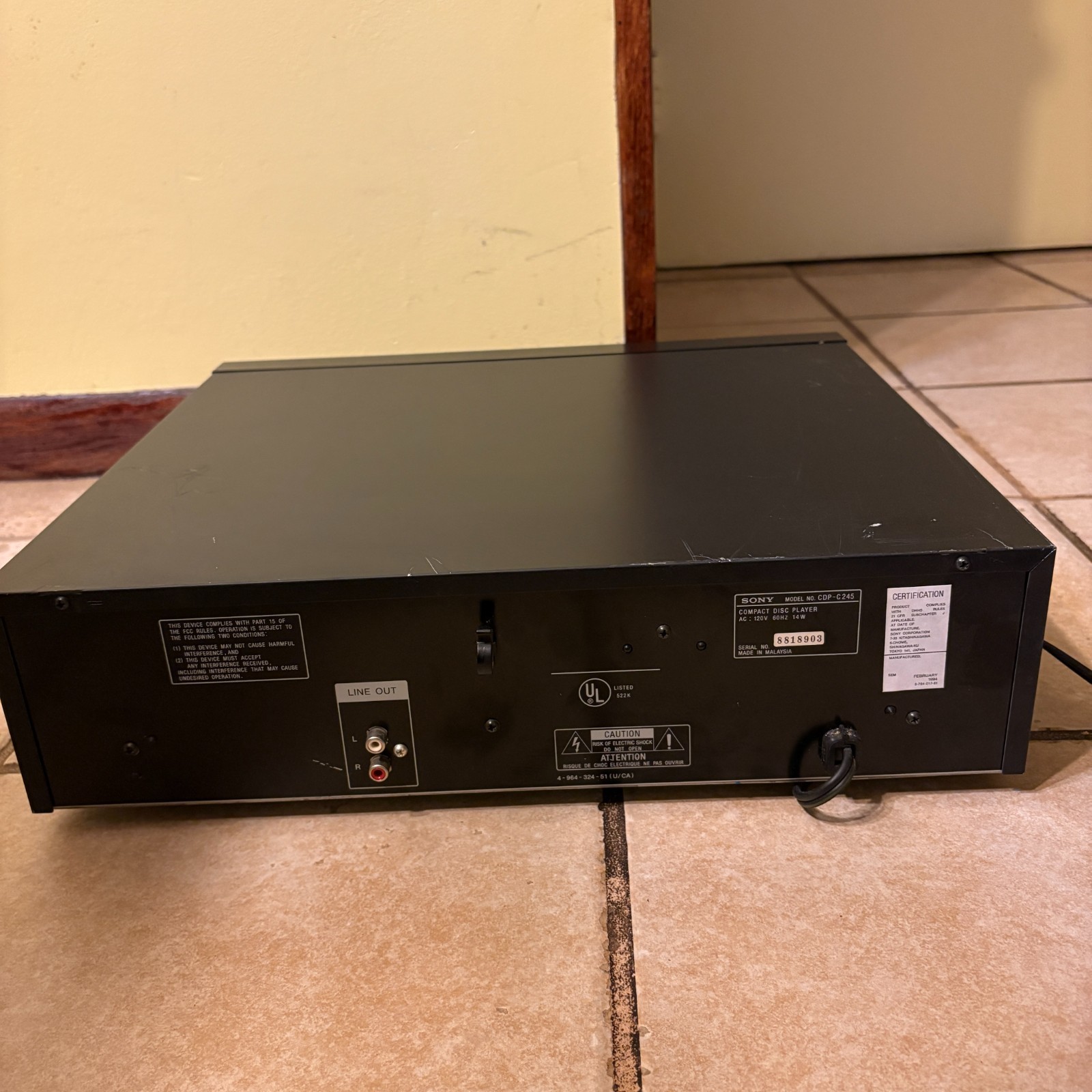 Sony CDP-C245 5-Disc CD Player