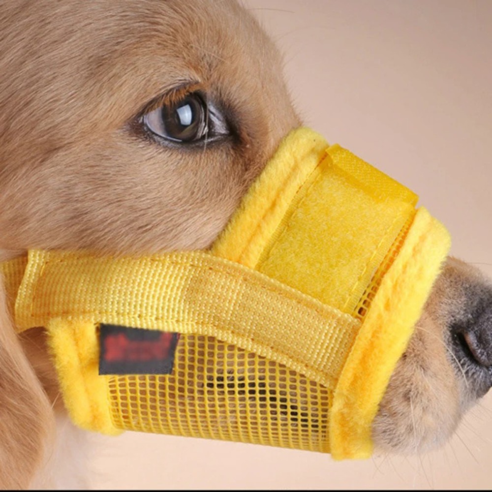 New Dog Muzzle Anti Stop Bite Barking Chewing Mesh Mask Training Pet Small Large