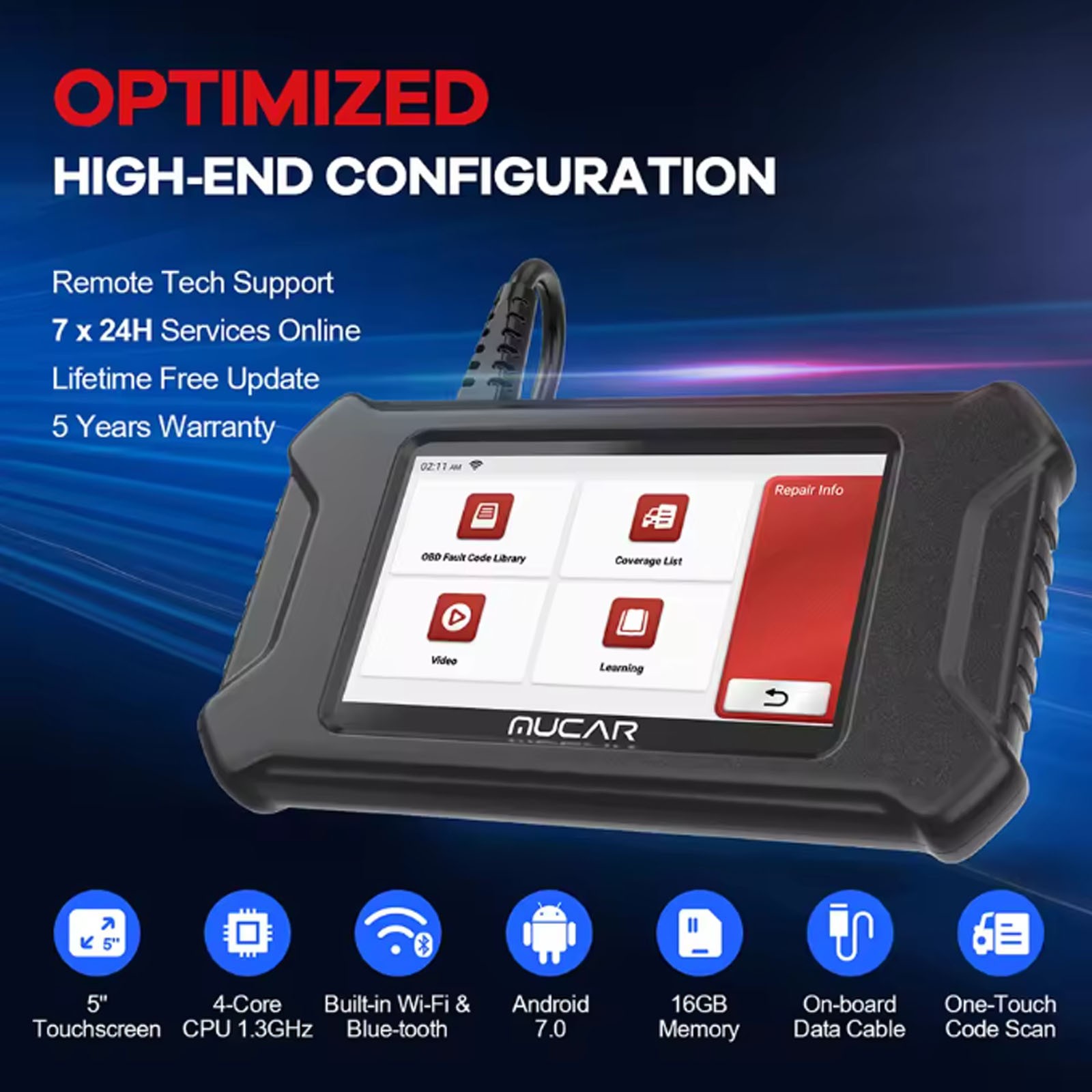 USED MUCAR CS90 ECM Systems Auto Diagnostics Scanner Code Read+28 Reset LifeFree