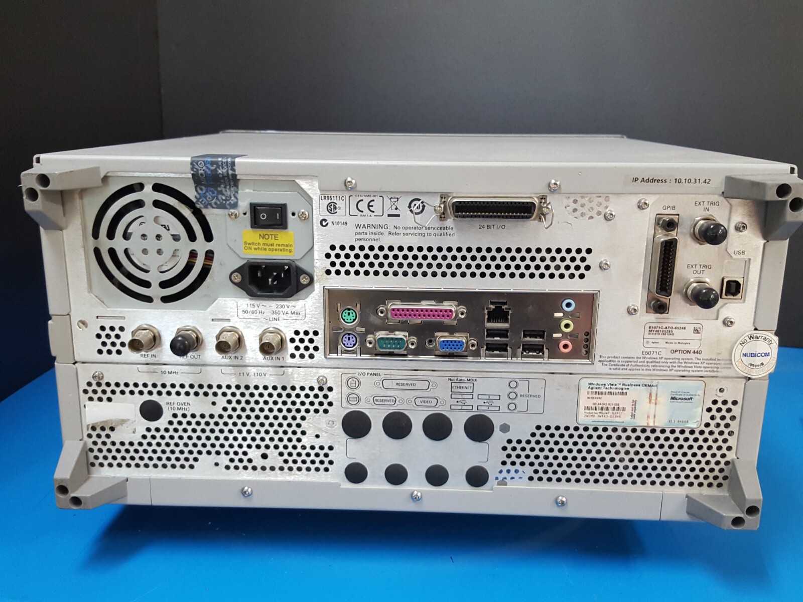 Agilent_E5071C: Network Analyzer, 100kHz-4.5GHz, W/Opt. 440 (5285)