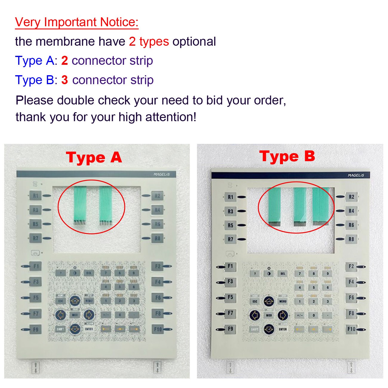 Fit for XBTF011110 XBT F011110 Membrane Keypad Switch Keyboard 1-Year Warranty