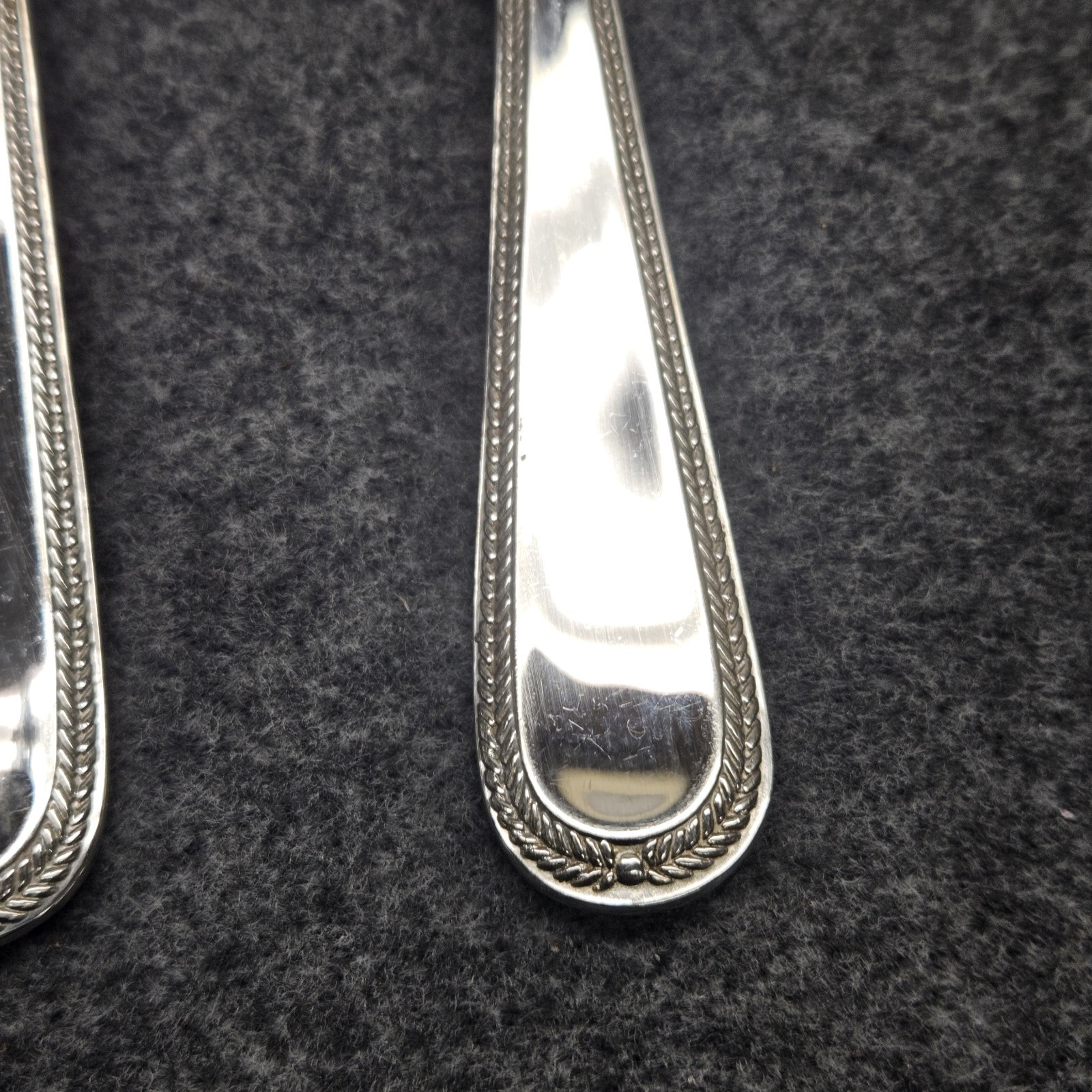 Gorham Braid Serving Hostess Set Spoon Slotted Fork Stainless Flatware Lot (3)