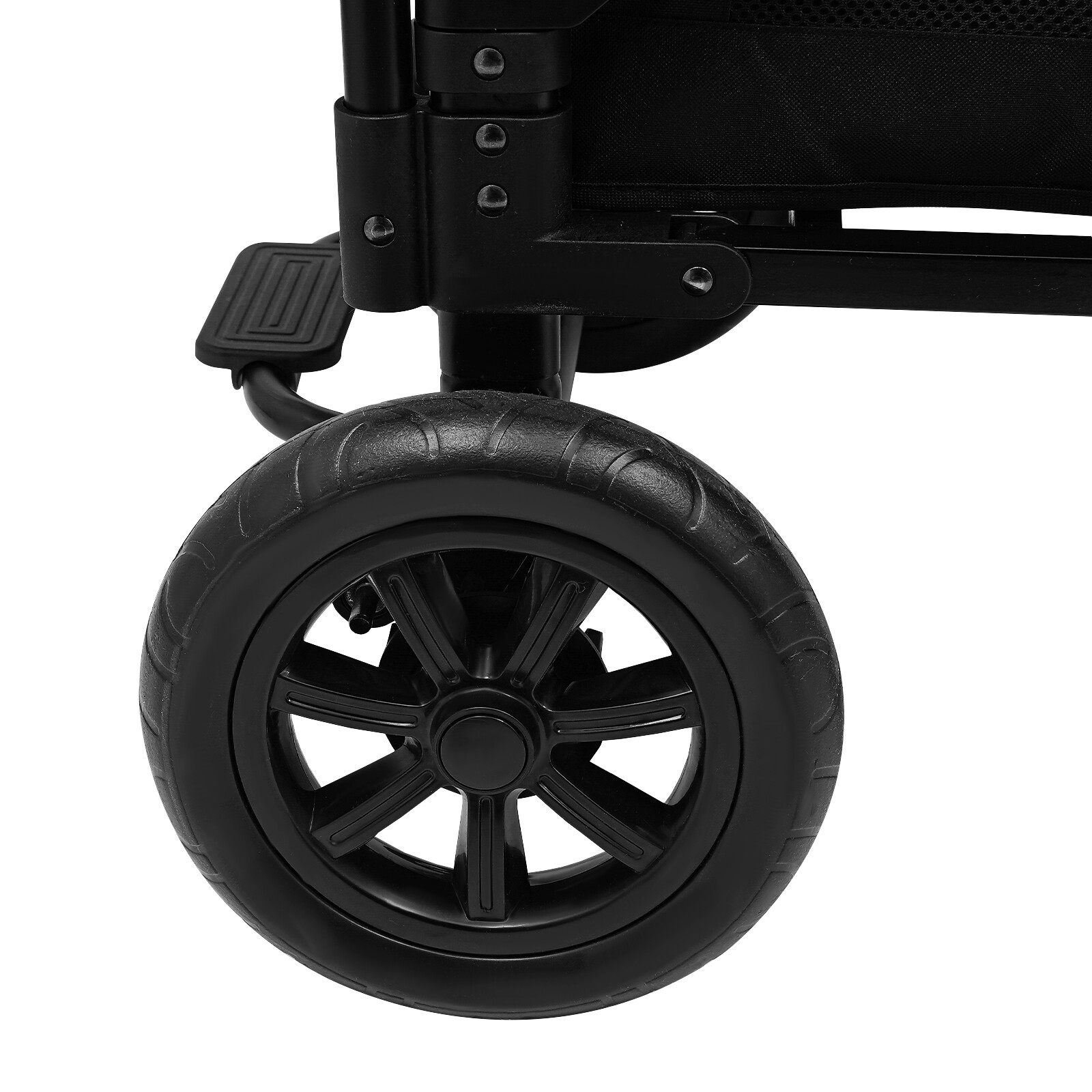 2 Kids Wagon Cart 2-Seat Stroller Wagon Collapsible Quad with Canopy For Travel
