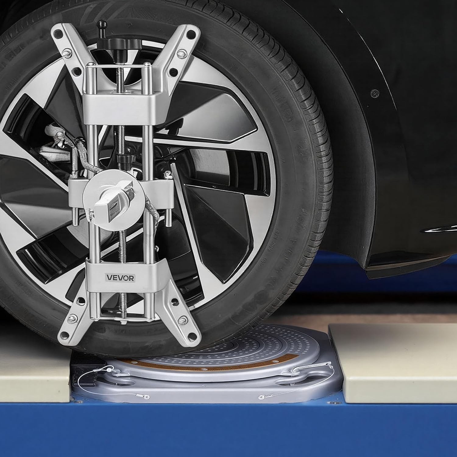 Heavy-Duty 4-Ton Wheel Alignment Tool with Transition Bridge & Smooth Rotation