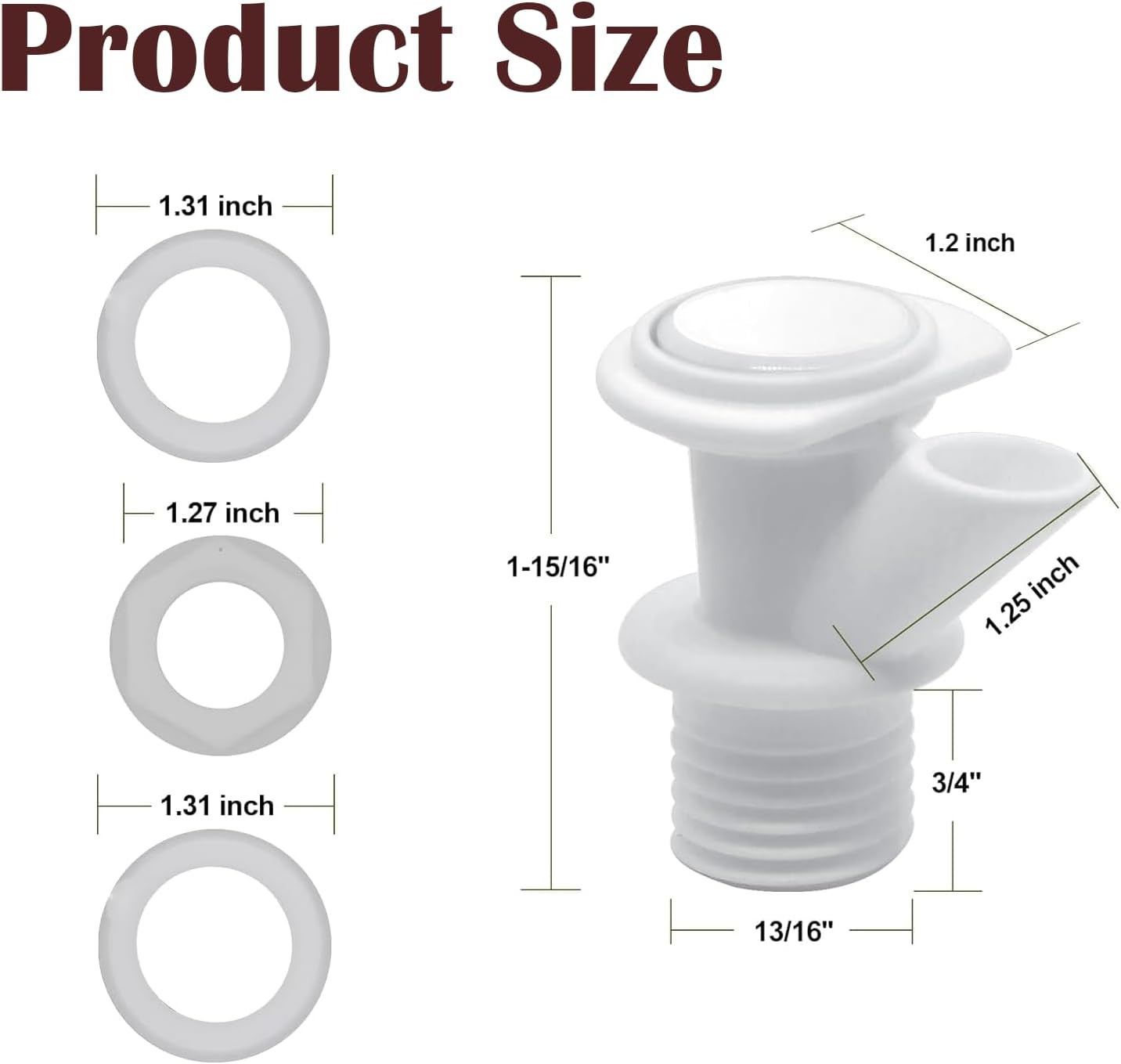 Push-Button Cooler Spigot Replacement for Igloo 2-10 Gallon Water Jugs Coolers D