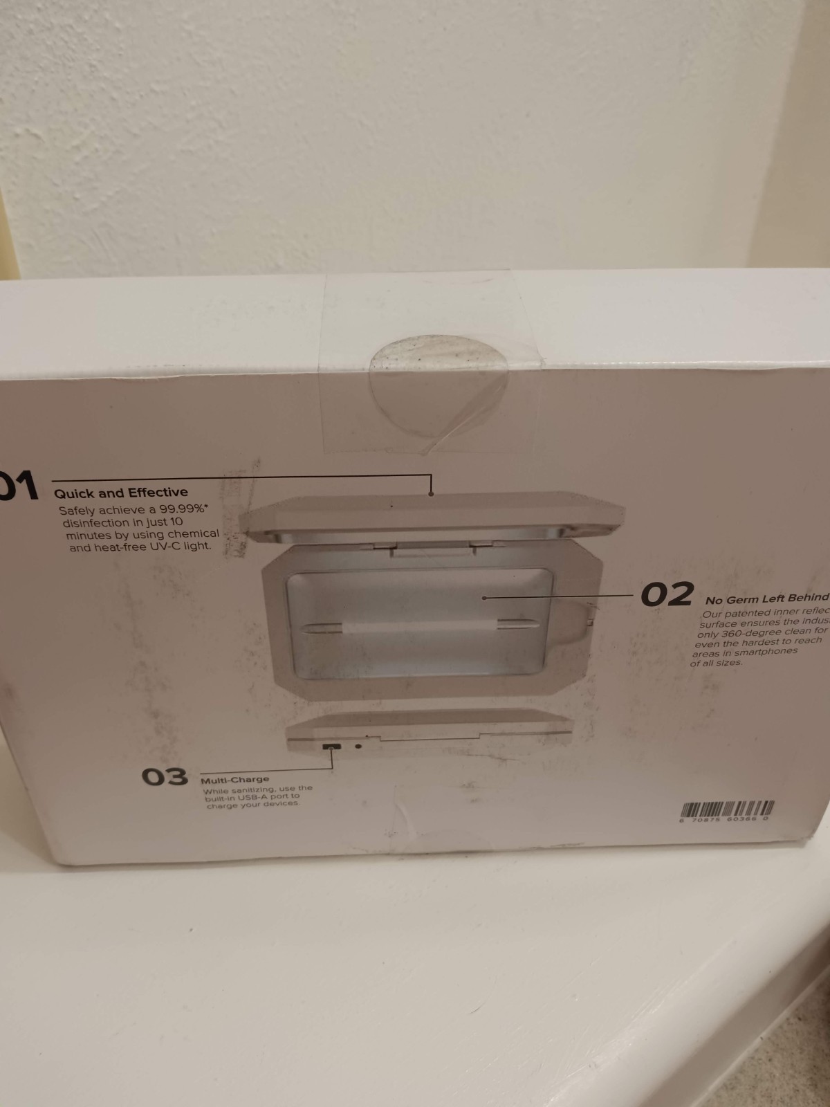 PhoneSoap Basic UV Sanitizer White, NEW