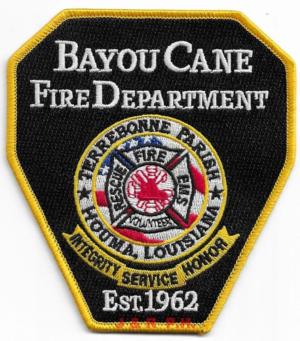 Bayou Cane  Fire Dept. / Terrebonne Parish, LA (4" x 4.5" size) fire patch