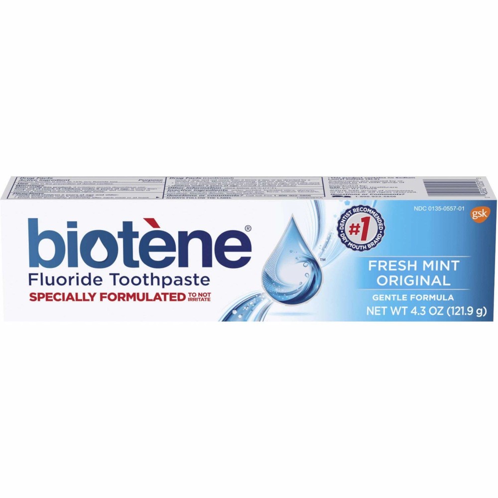 Biotene Original Fluoride Toothpaste, Fresh Mint 4.3oz Each