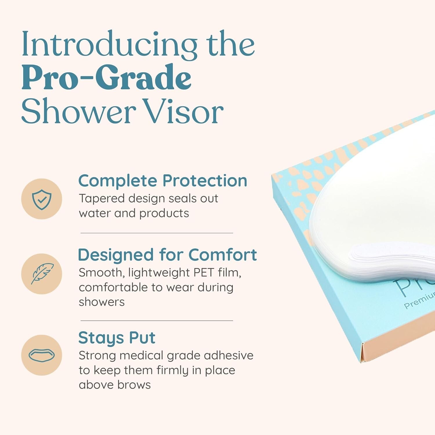 Eyelash Shield Shower Visor For Adults - 200 Eye Shields for After Surgery Sh...