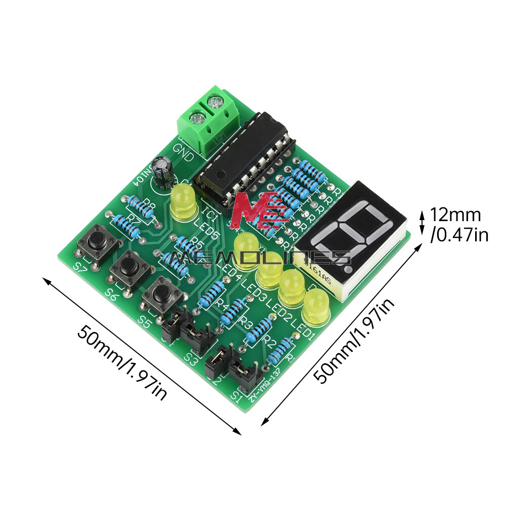 DC 5V DIY LED Decoding Display Electronic Parts DIY PCB Soldering Practice Kit