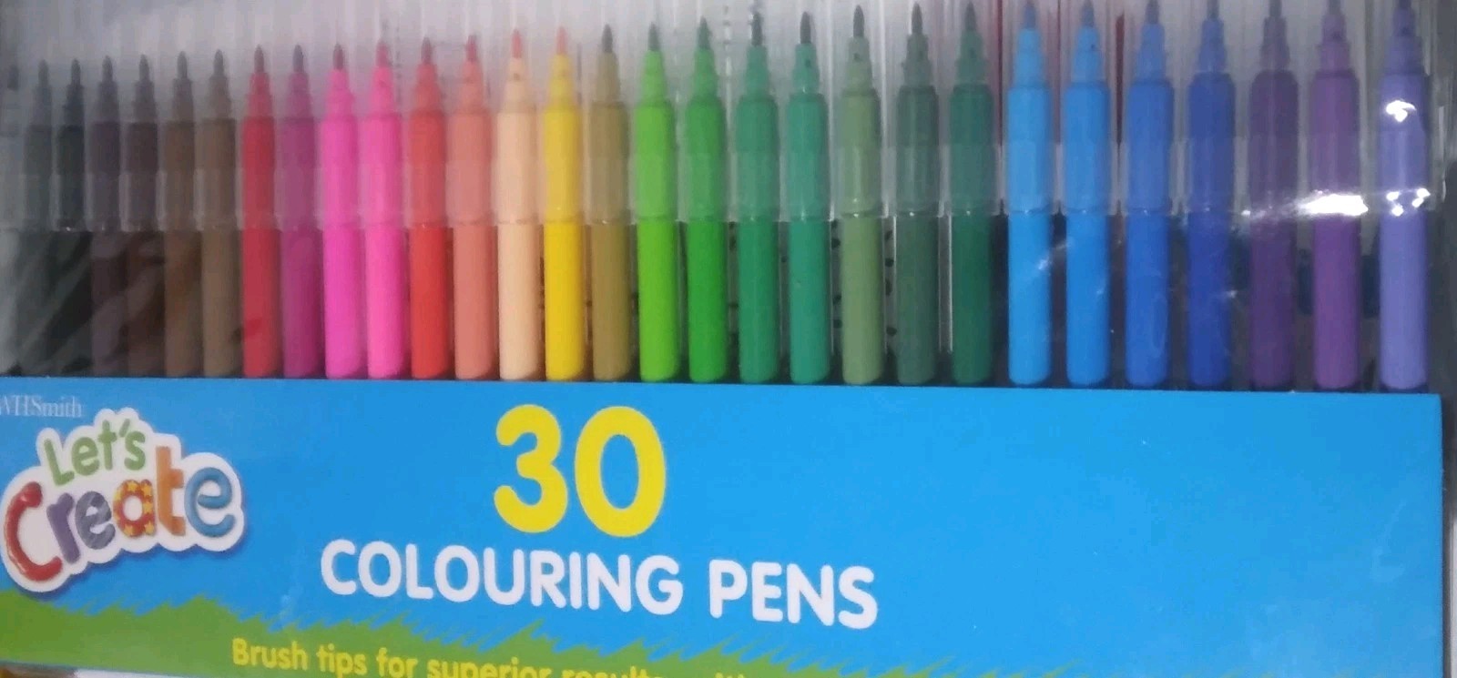 New Sale 30 Felt Tip Pens Whsmiths Let's Create Art School Or Leisure 1 Left