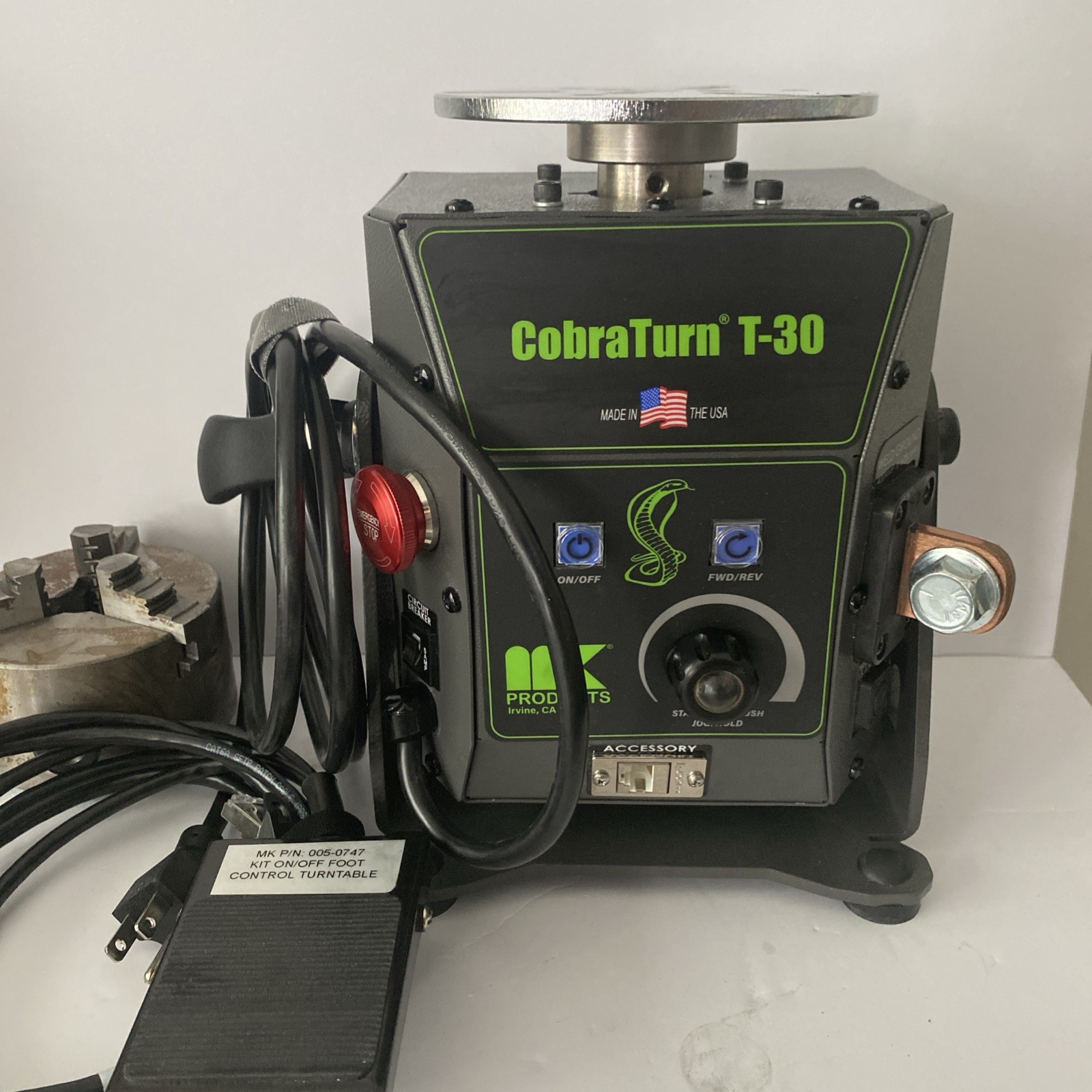 MK Products Welding Positioner  CobraTurn T-30 Turntable Chuck