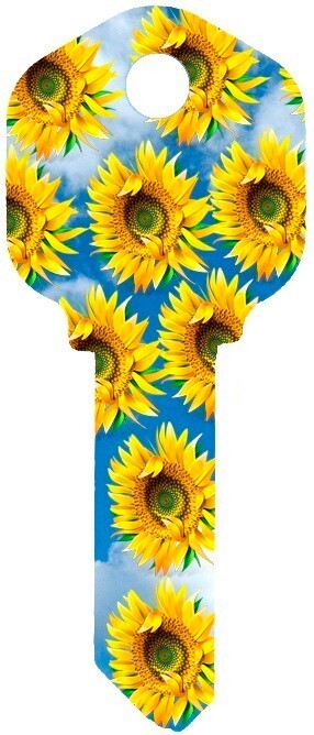NEW Uncut Colorful Sunflower House Key Blank for KWIKSET KW1 KW10