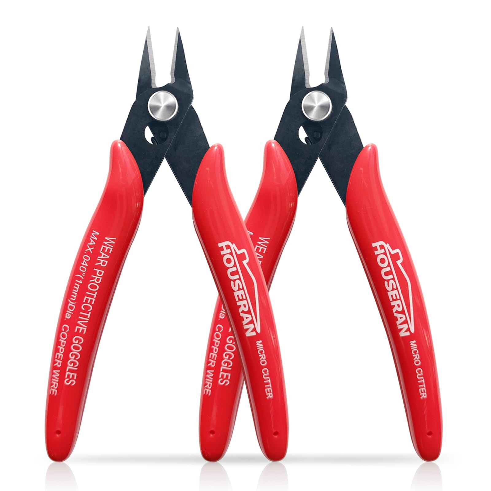 HOUSERAN 170 Wire Cutters | 5 Inch Micro Flush Cutters | 2 Pack
