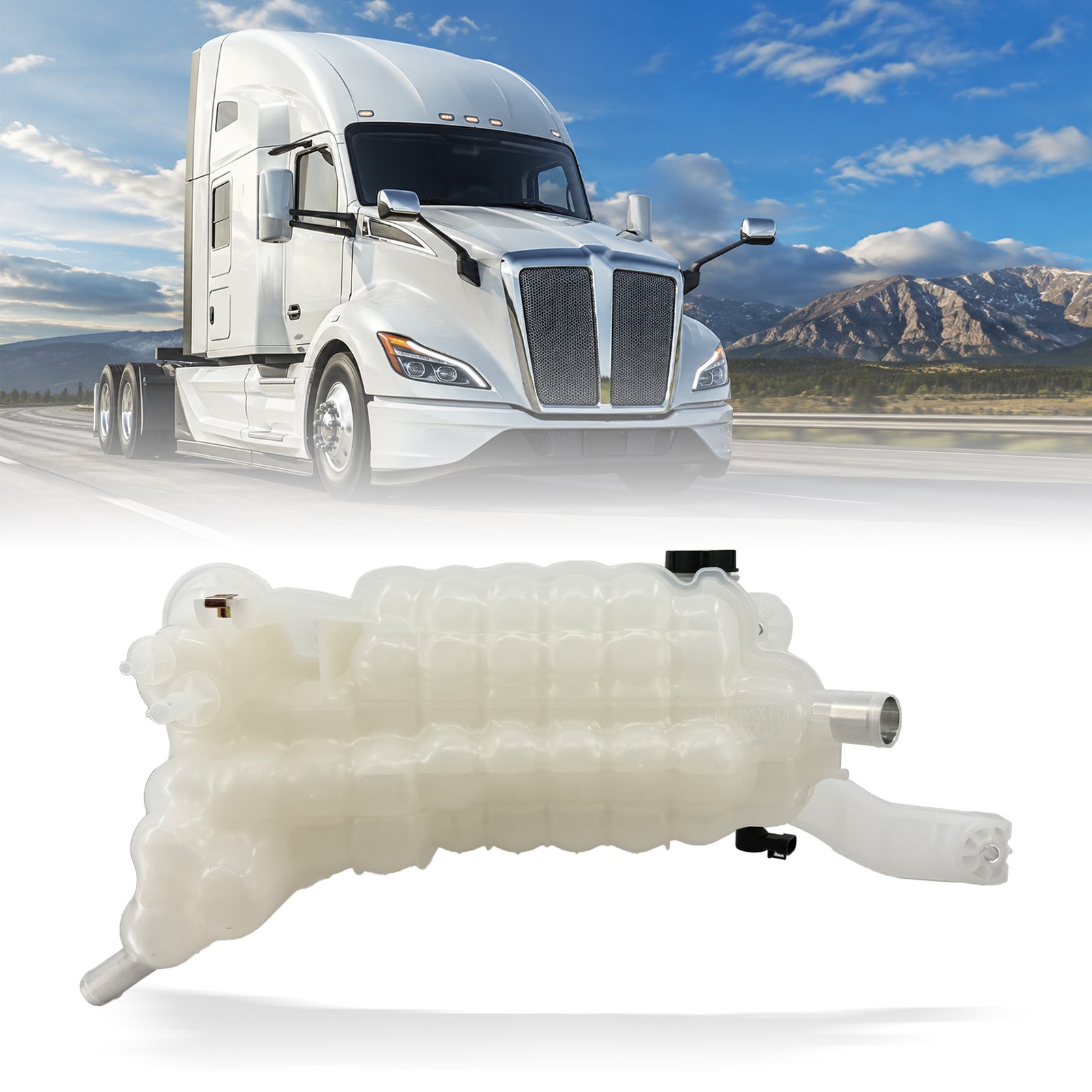 Coolant Reservoir Tank Compatible with 2022-2025 Kenworth T680 & Peterbilt 579