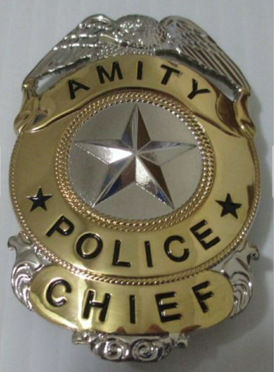 JAWS Amity Police Chief Brody Badge Replica Movie Prop Reproduction