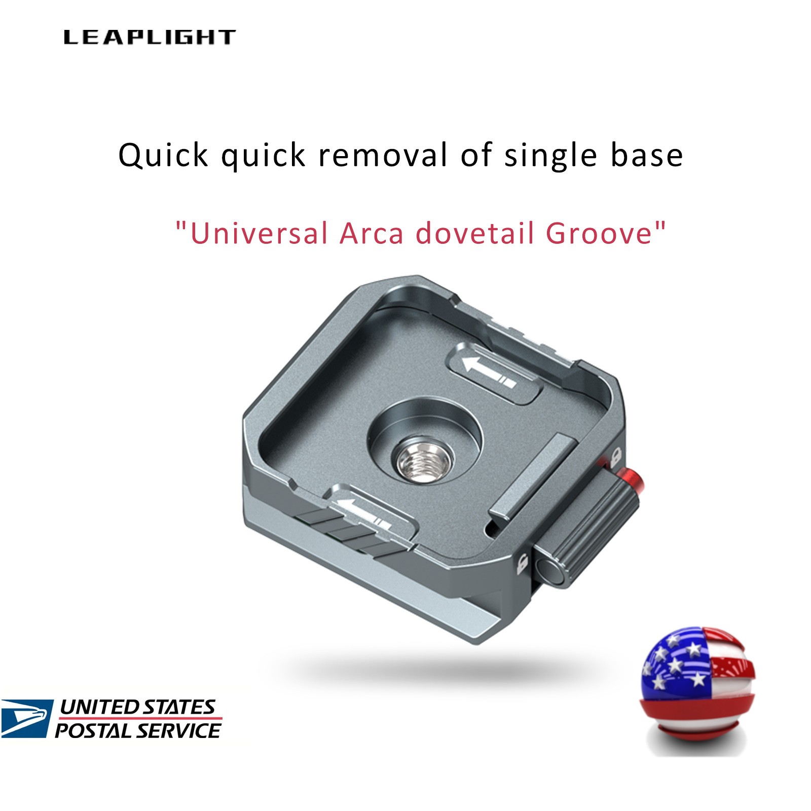 Universal Arca Swiss Quick Release Base w/ Lock 1/4 Mount Tripod Head Base Only