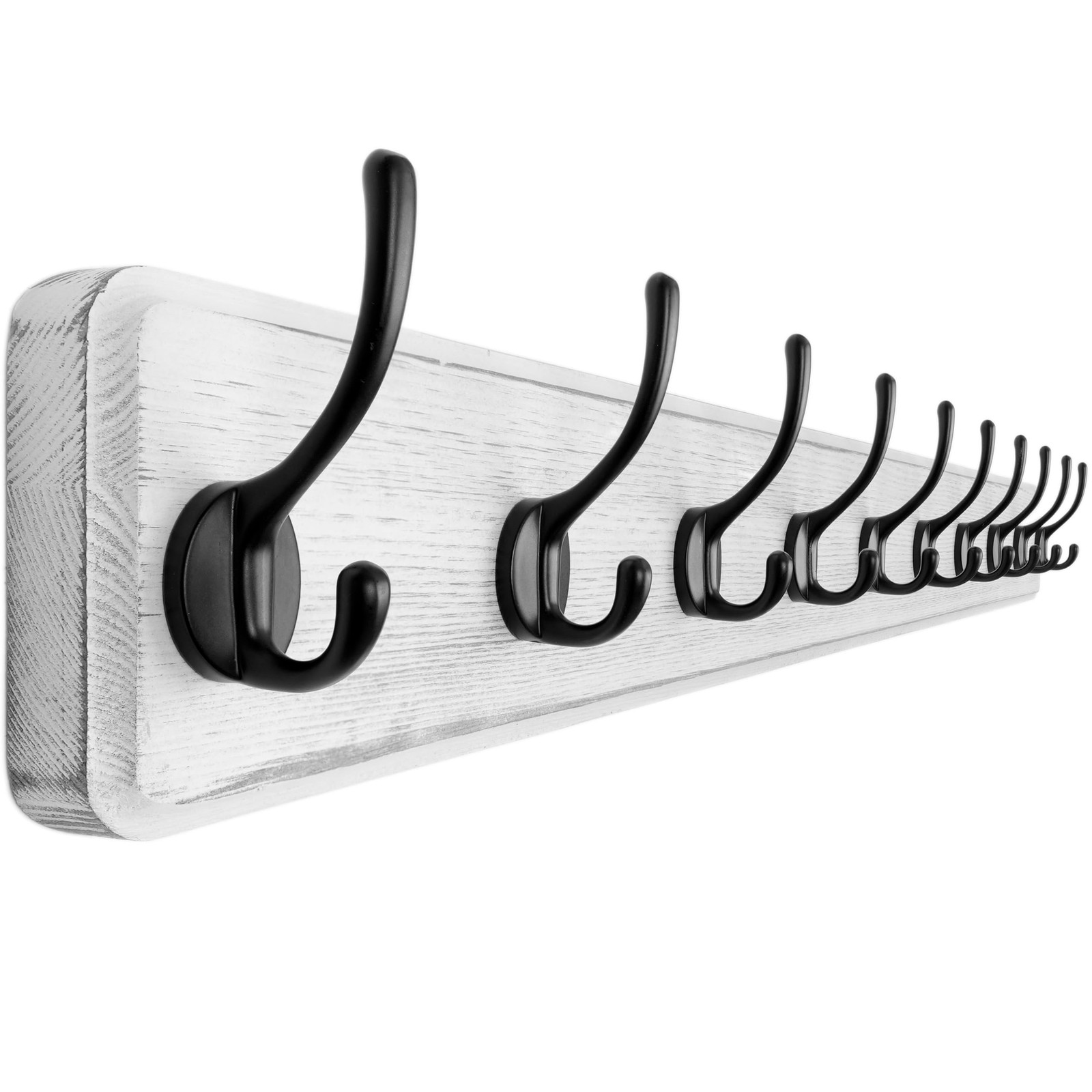 Dseap Coat Rack Wall Mount: 38-1/4" Long, L=38.3"(1pcs), White & Black