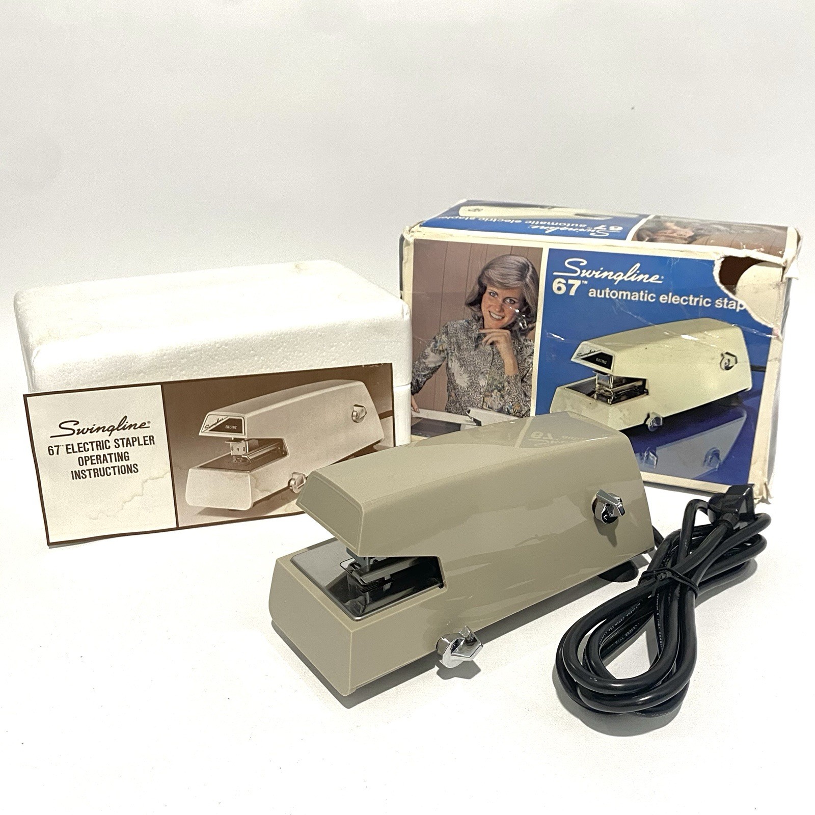 Vintage Swingline 67 Automatic Electric Stapler - EXCELLENT Tested Working Minty