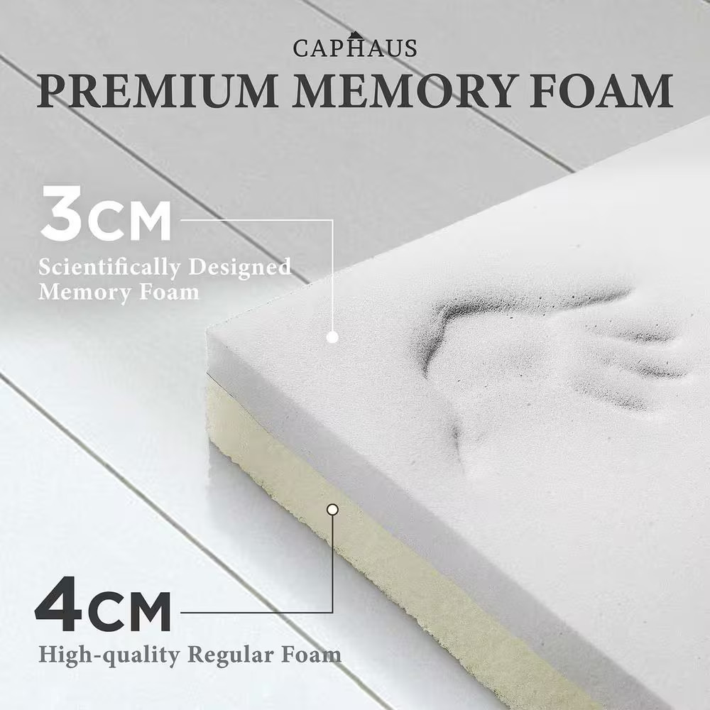 84 In. Black Premium Memory Foam Massage Table with Foldable Legs