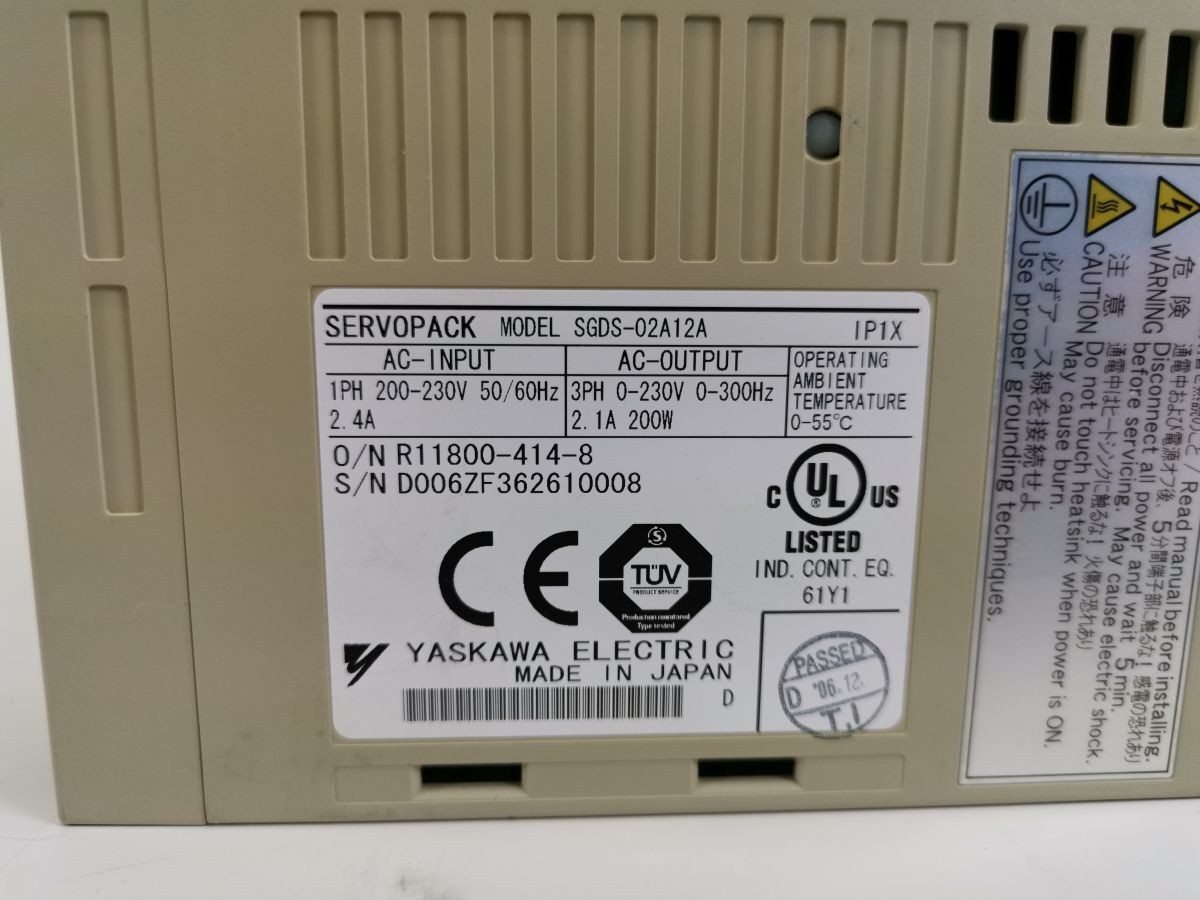 YASKAWA SERVO PACK SGDS-02A12A