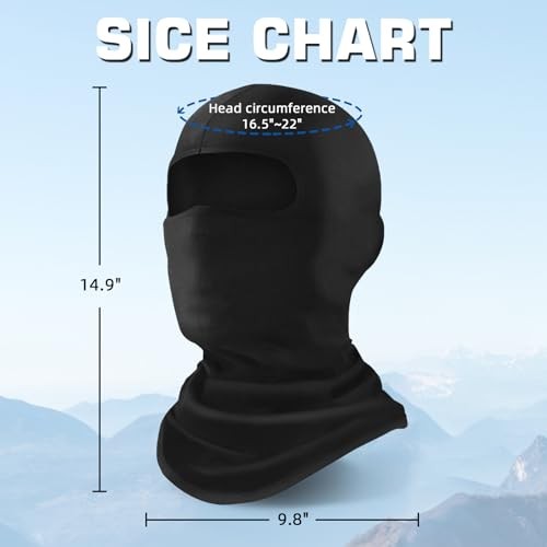 6 Pack Balaclava Ski Mask for Men/Women, One Size 6 Pack Balaclava - Black
