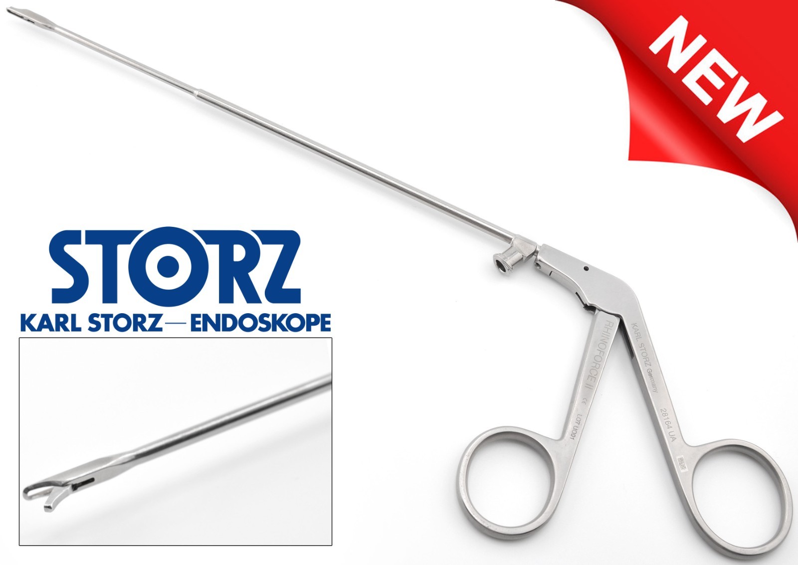 KARL STORZ 28164UA Rhinoforce II ENT Nasal 45° Curved Up Punch bite 1x3m 8.25"