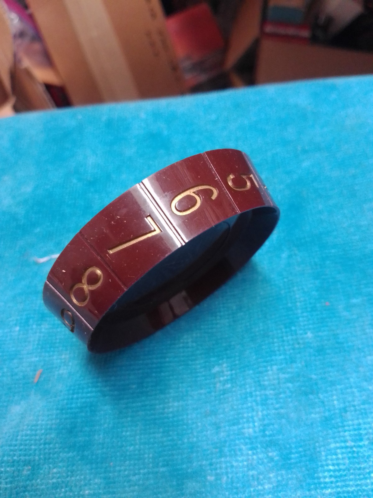 NOS RCA CHANNEL SELECTOR KNOB  - BROWN - f/ CTC 5 ? - 2-13/16" DIA.