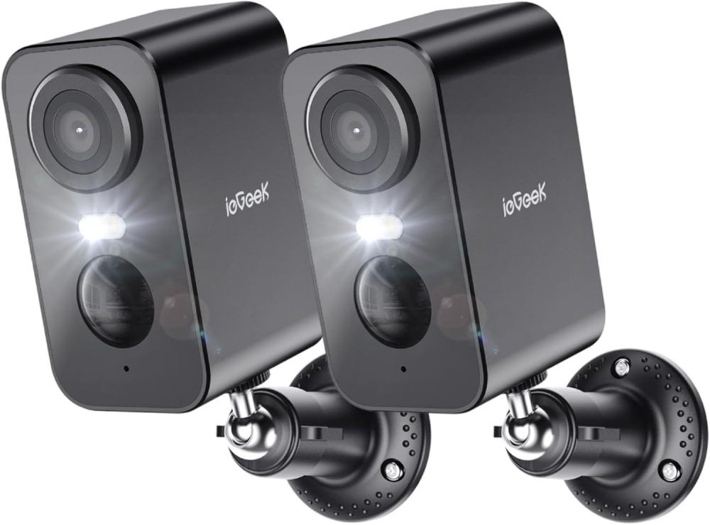 ieGeek Security Camera Wireless Outdoor 2-Pack with AI Detection 2K 5MP Alexa