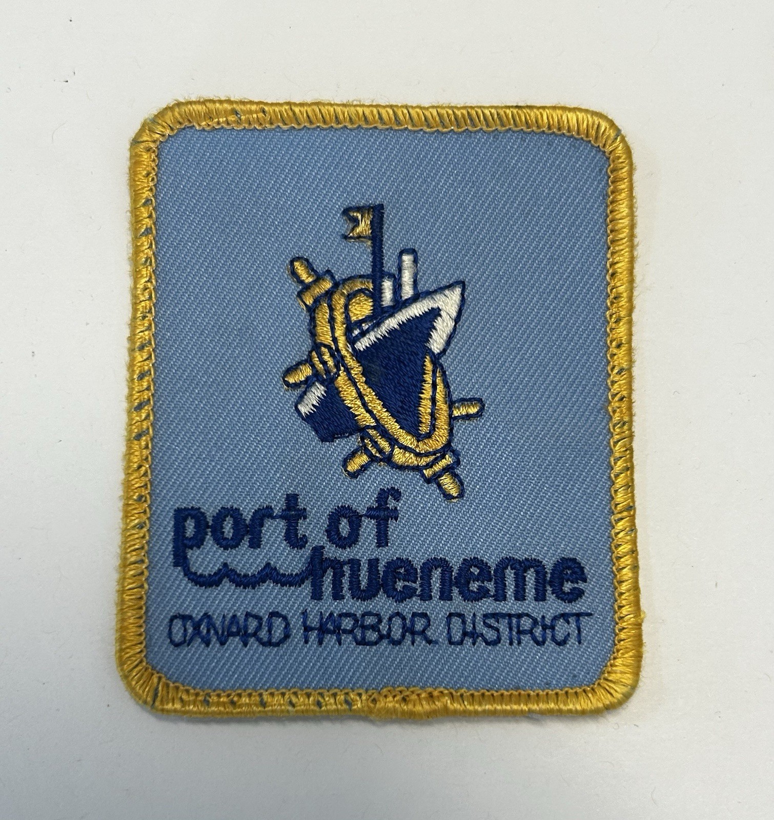 VINTAGE CALIFORNIA CA PORT OF HUENEME OXNARD HARBOR DISTRICT PATCH #PDD38
