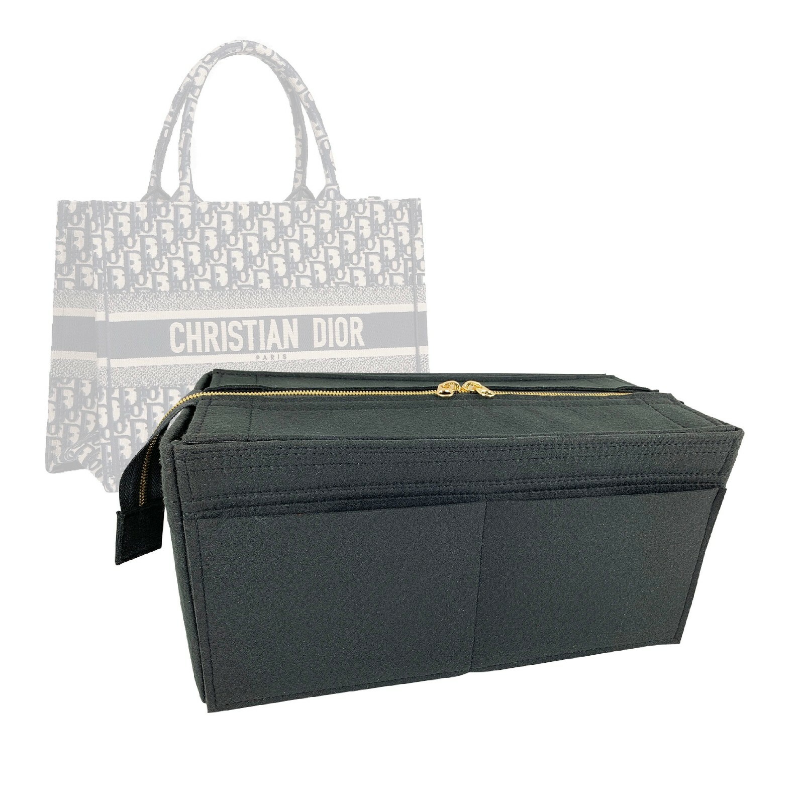 Bag Organizer for Dior Book Tote Medium (Detachable Zipper Top Cover)