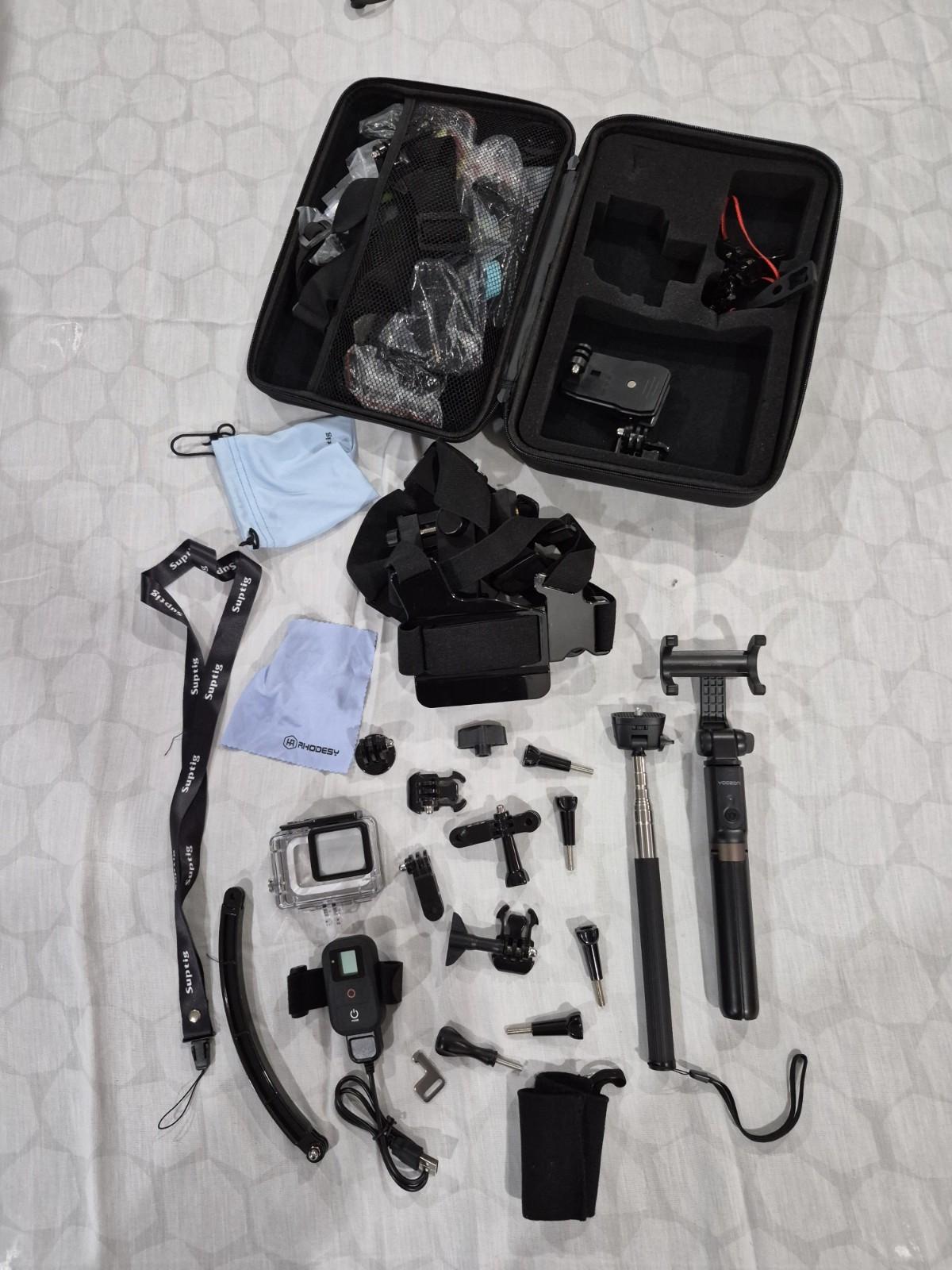 Rhodesy Yoozon Camera Accessory Bundle for GoPro Mounts Case Remote