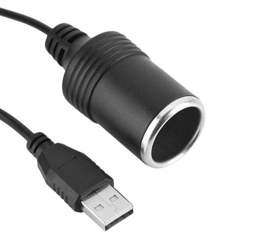 USB Port 12V Car Voltage Conversion Line Socket Power Adapter Charger Cable Line