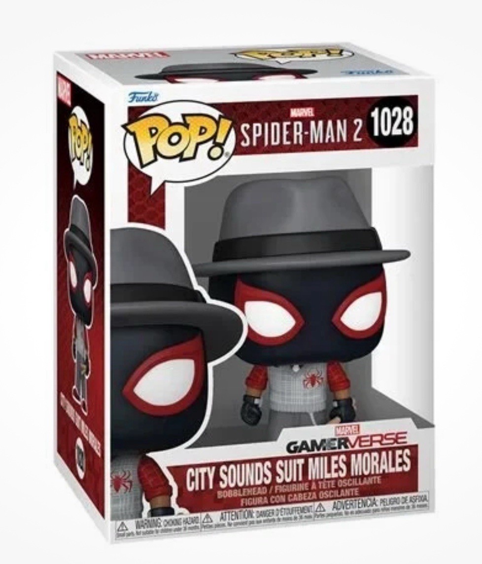 Funko POP! 1028 Marvel Spiderman 2 Miles Morales City Sounds Suit Vinyl Figure
