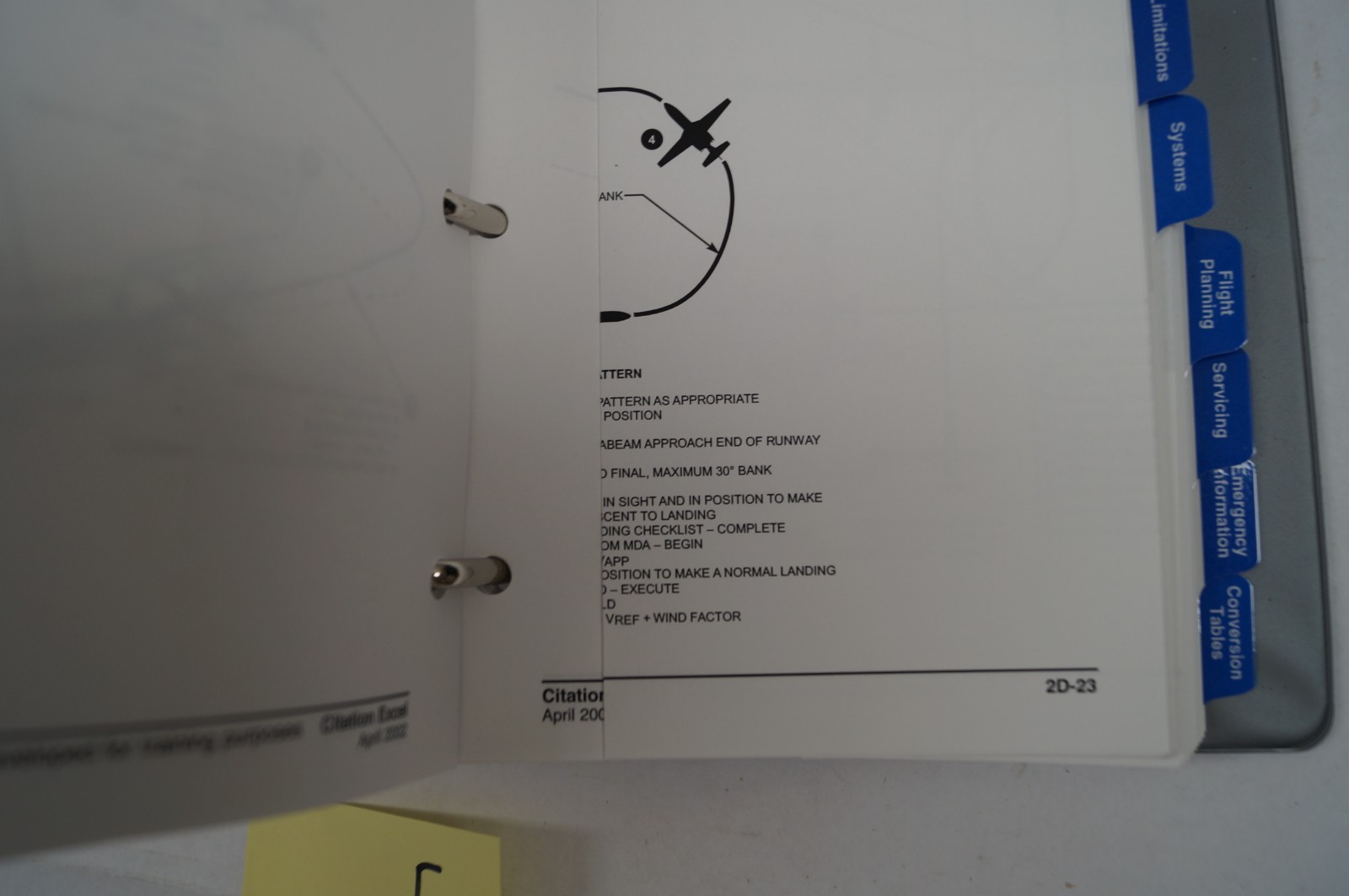 Citation Excel Cockpit Reference Handbook Nov 2004 CAE SimuFlite Binder F112A