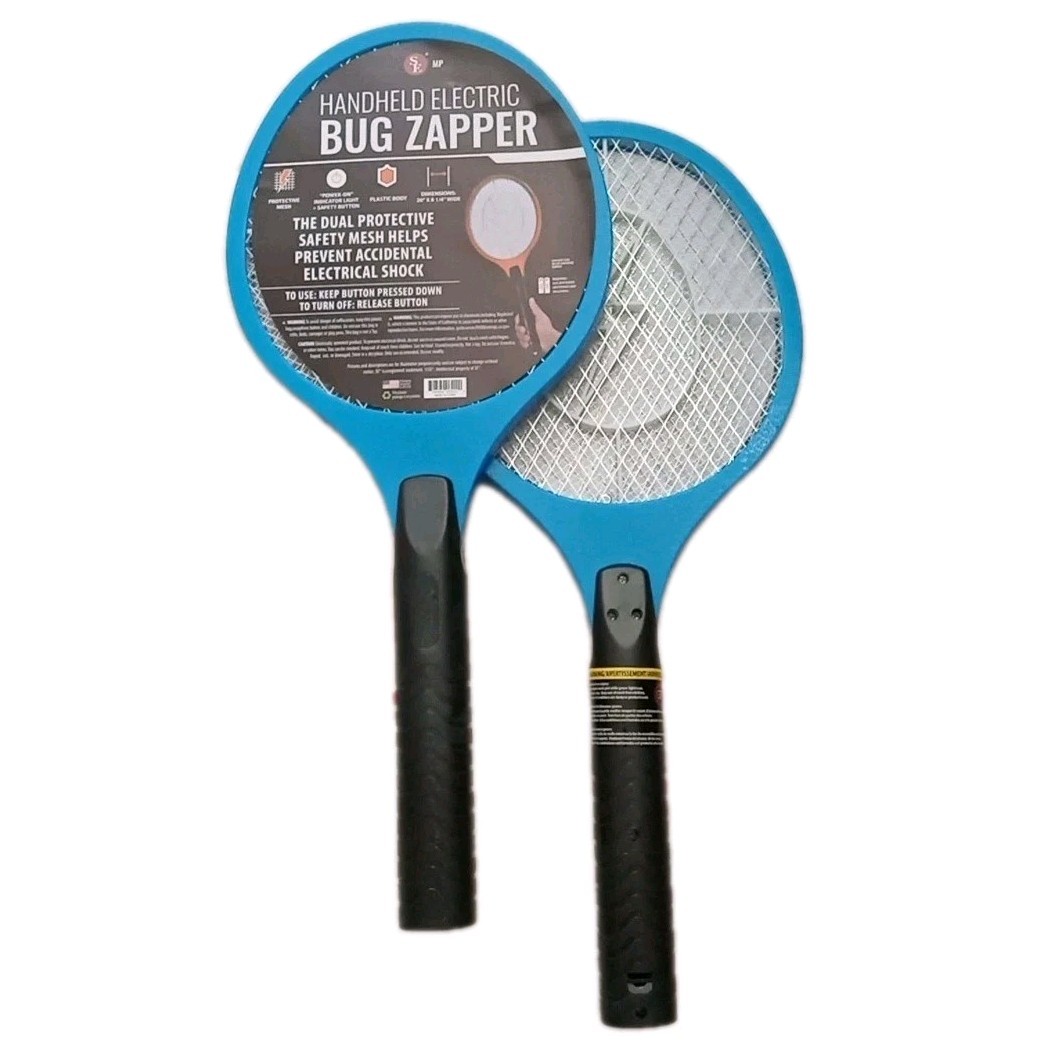 2x Electric Bug Zapper Handheld Fly Swatter Mosquito Killer Insect Racket Two Pc