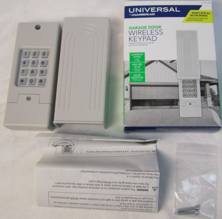 Chamberlain Universal Wireless Garage Door Keypad KLIK2C-P2 - Open Box