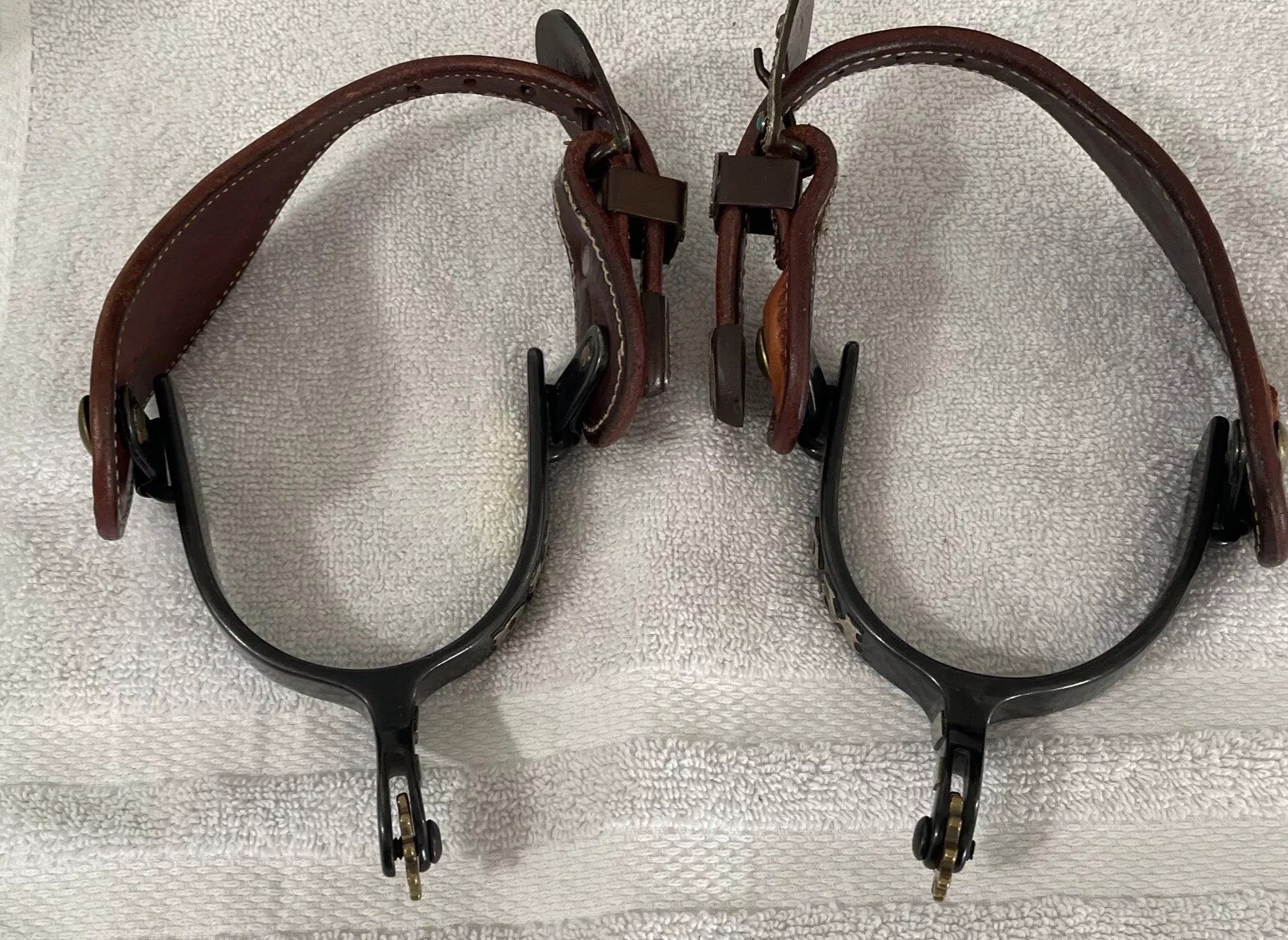 Top Hand Spurs, Handmade W/Turqoise. Marked PM